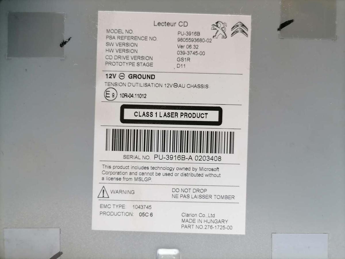 Peugeot 308 2 SW original Radioeinheit Bj.2016